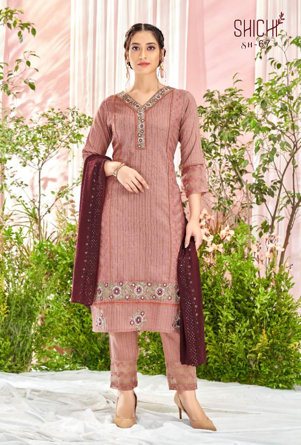 Shichi Saanjh Collection Naylon Exclusive Wear Kurti Pant And Dupatta